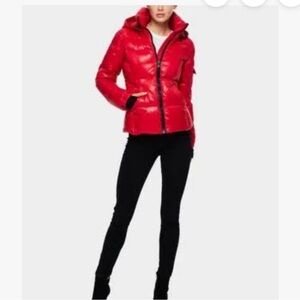 S13 Shiny Kylie Women's Red Puffer Jacket